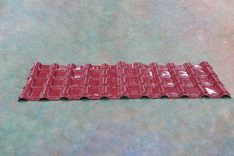 Metal Glazed Roof Tile Roll Forming Machine With High Production Speed