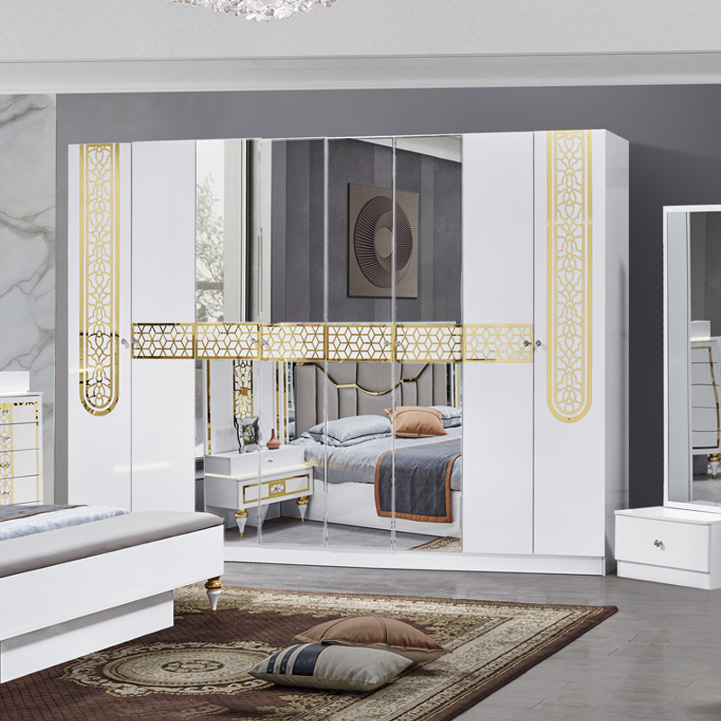 High Quality Wholesale Wood Frame Double Bed Master Room King Size Wooden Modern Luxury Full Bedroom Sets Furniture