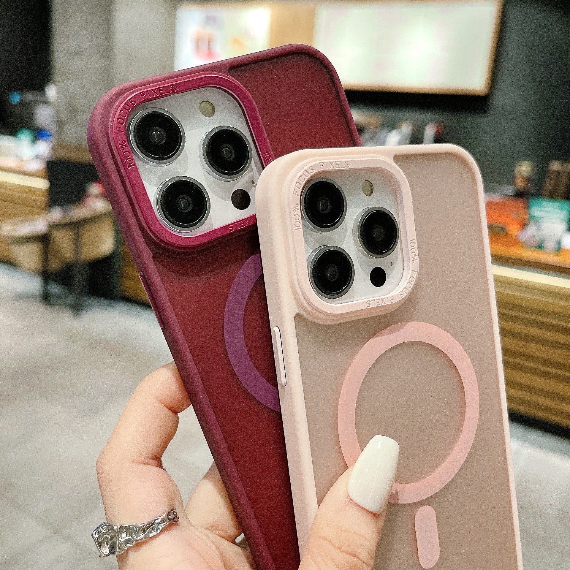 Soft TPU Magnetic Phone Case Translucent Pc Back Magsafe Cover For IPhone 16 Pro Max