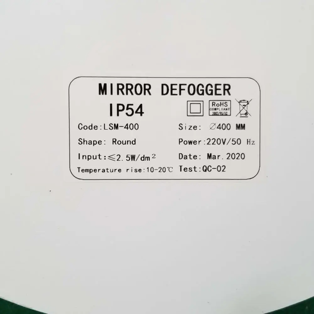 PET Lenses Material Bathroom Touch Sensor Switch Vanity Dimmer Defogger LED Smart Mirror