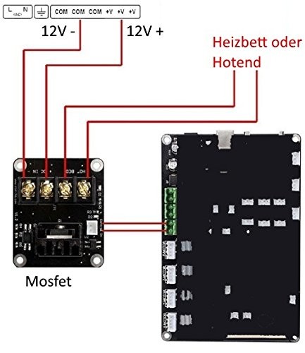 25A 12V MOSFET High Current Load Module 3D Printer Power Expansion Board