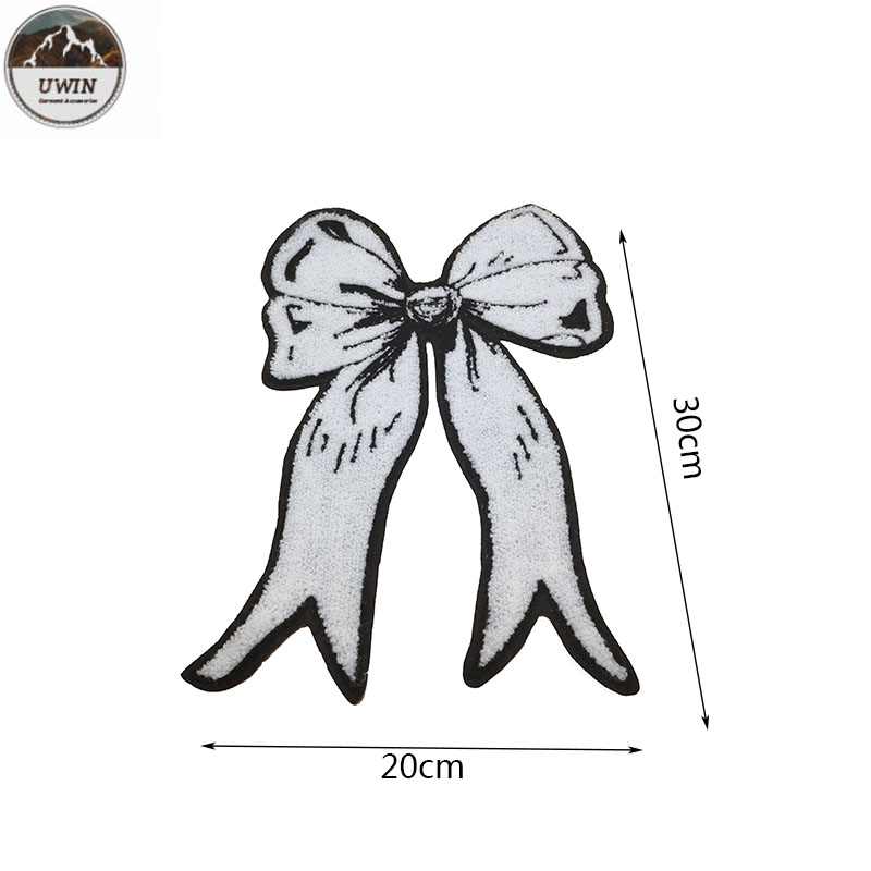 OEM 30*20CM Towel BowKnot Sew On Dress Girls Bow Towel Patch