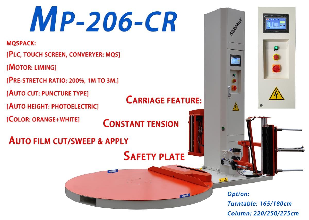 Auto Height Detection Semi Automatic Stretch Wrap Machine With Friendly User Interface