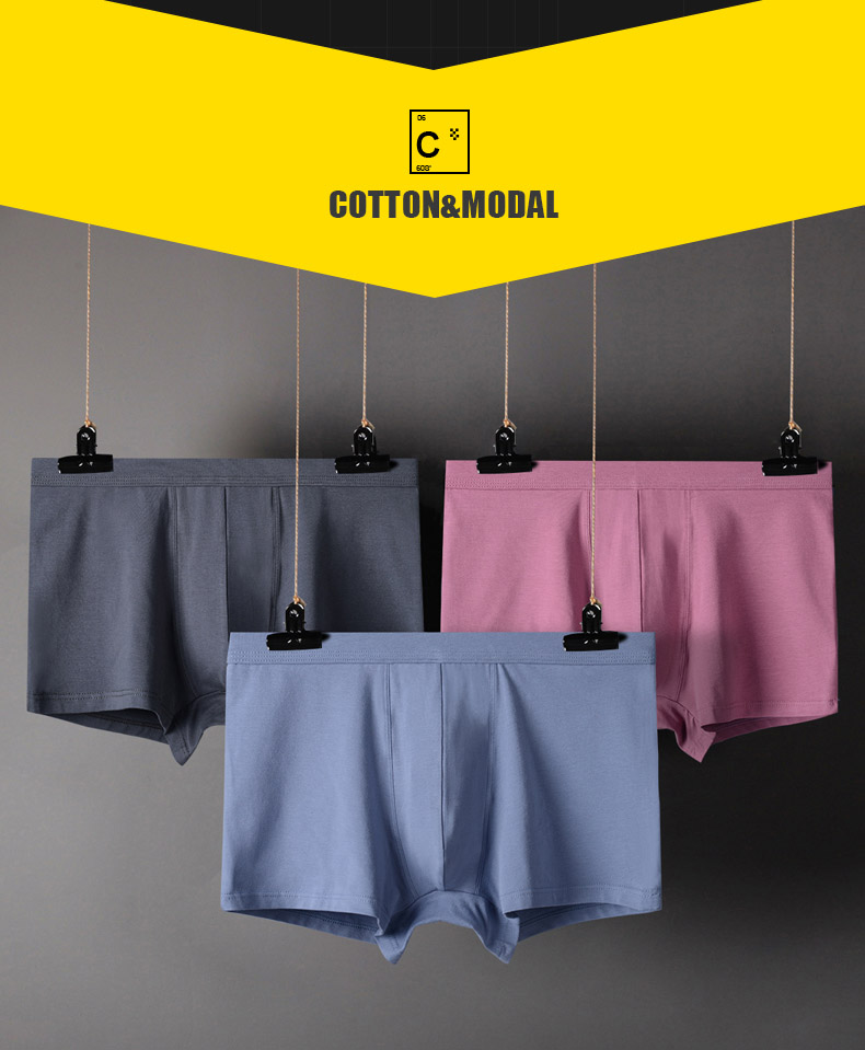 L-6XL Plus Size Male Underwear Cotton High Elasticity Modal Men Underwear