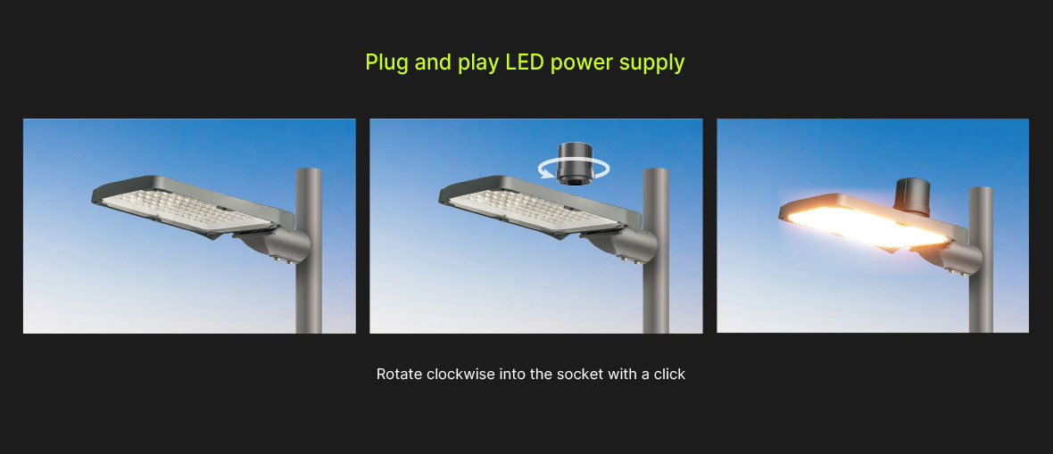 Aluminium Housing Waterproof Street Light with 0-10V Dimming Light Sensor and Time Control Functions 35W