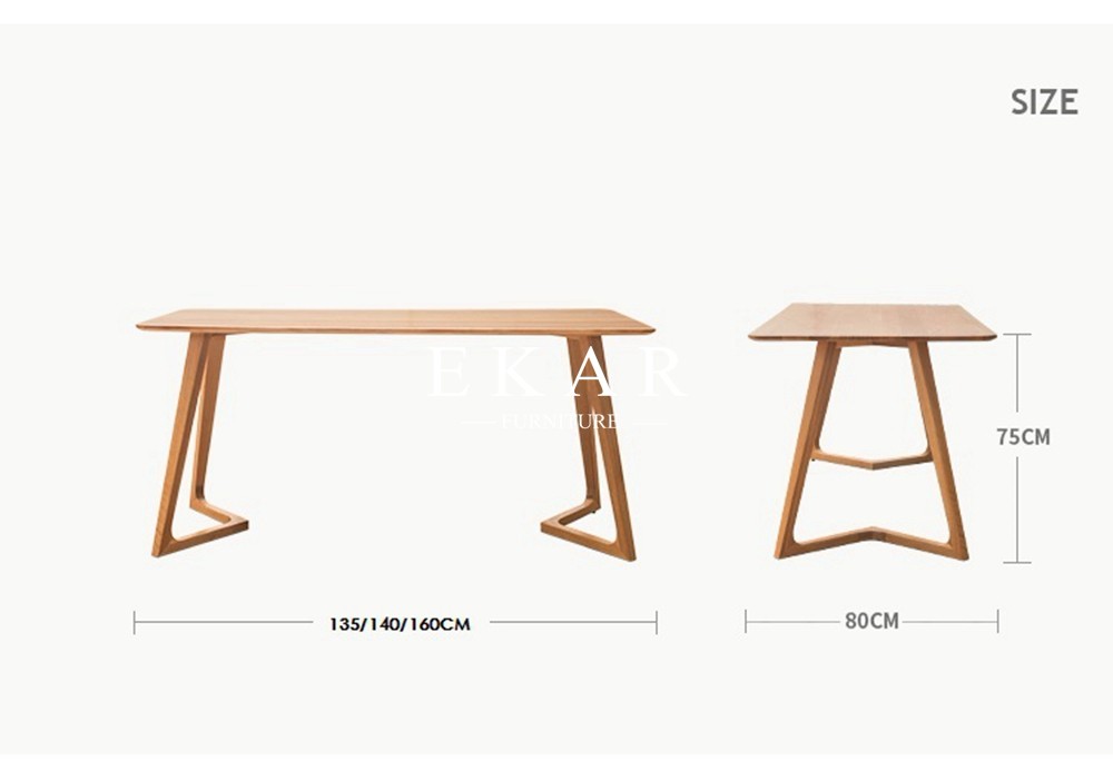 Latest Designs Solid Wood Furniture White Oak Dining Table
