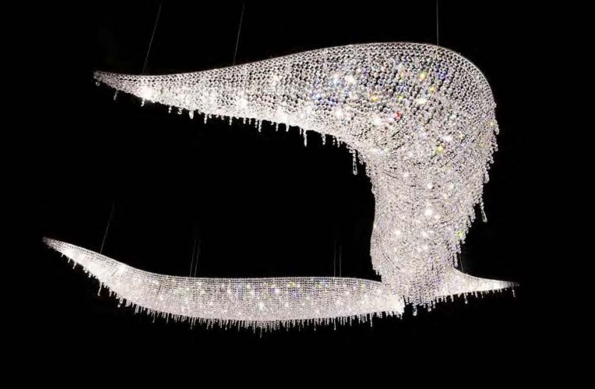 LED Bulb Custom Creative Crystal Lobby Chandelier With Switch Control