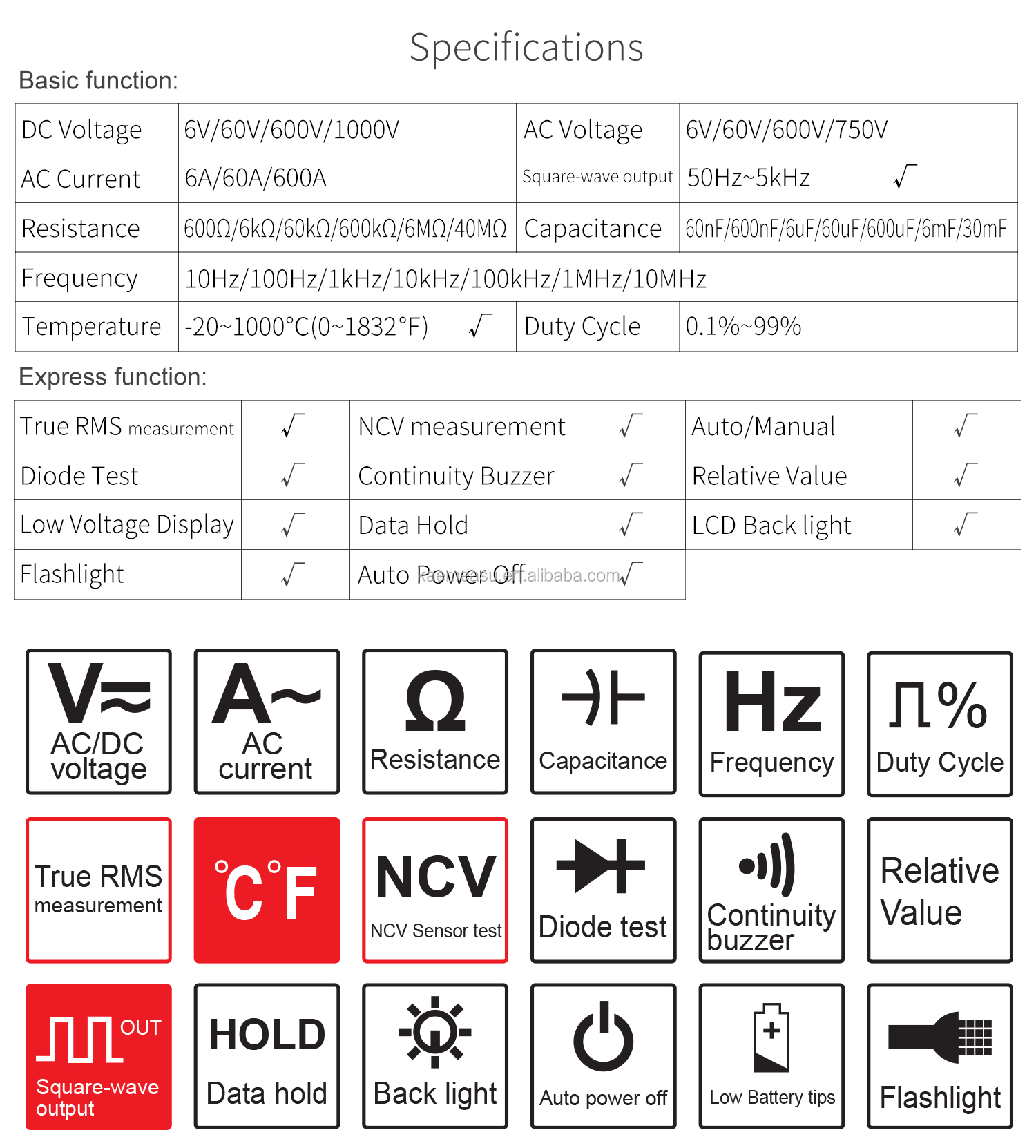 21C Hot sale electric Clamp Meter voltage detector multimeter portable clamp multimeter digital multimeters