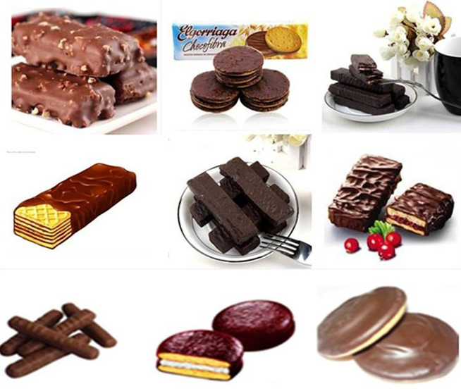 Chocolate Coating Machine Line Chocolate Enrobing Equipment Line Chocolate Fountain Coating Machinery