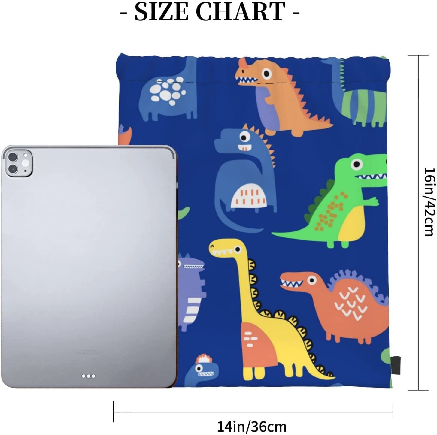 Drawstring Backpack Drawstring Bags for Kids Girls Boys Teens Gym Dance String Bags Bulk Waterproof Dinosaurs