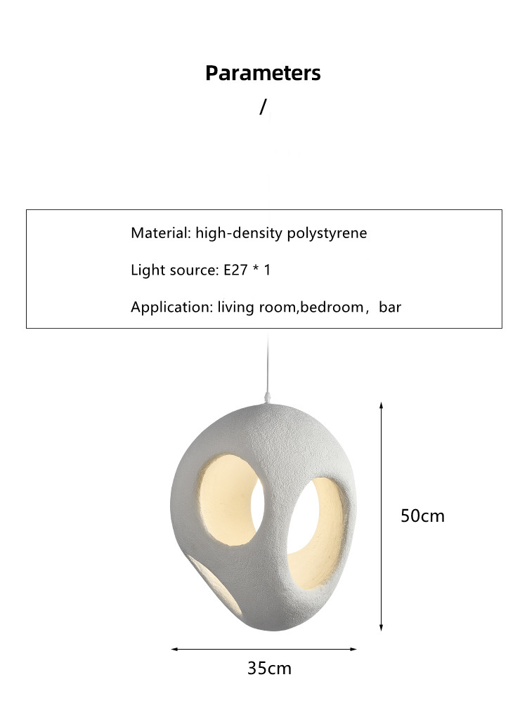 Nordic Minimalism Dining Island LED Chandelier Living Room Bedroom Modern Bar Decoration Wabi-Sabi Lamp(WH-VP-180)
