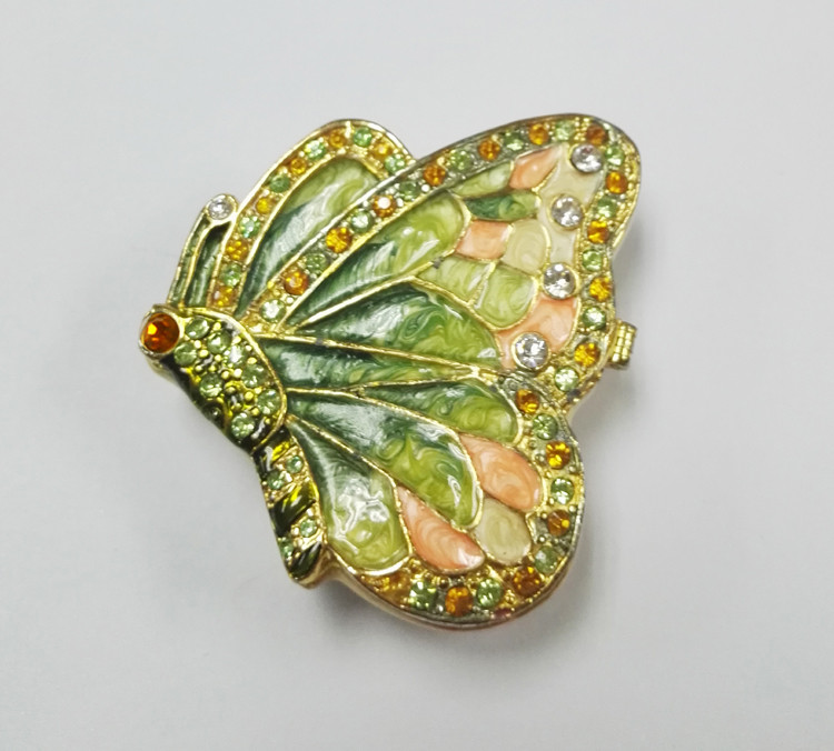 butterfly shape metal jewelry box for ladies gift