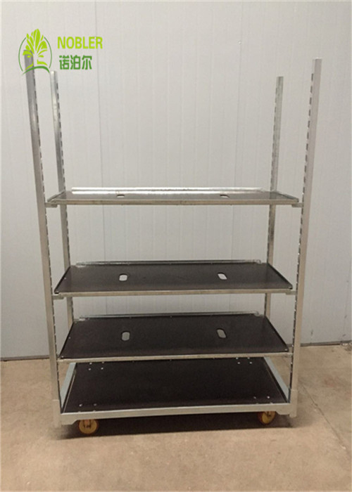 Customized Hot Galvanized Plywood Danish Flower Trolley For Transport