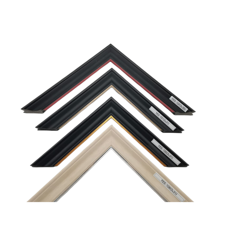 Distressed Design Digital Printing Baroque PS Photo Frame Moulding For Gallery Shop