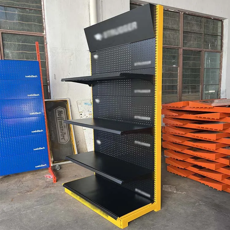 2023Factory Customized Color Size hot sale steel single side rack for supermarket shop exhibit shelf