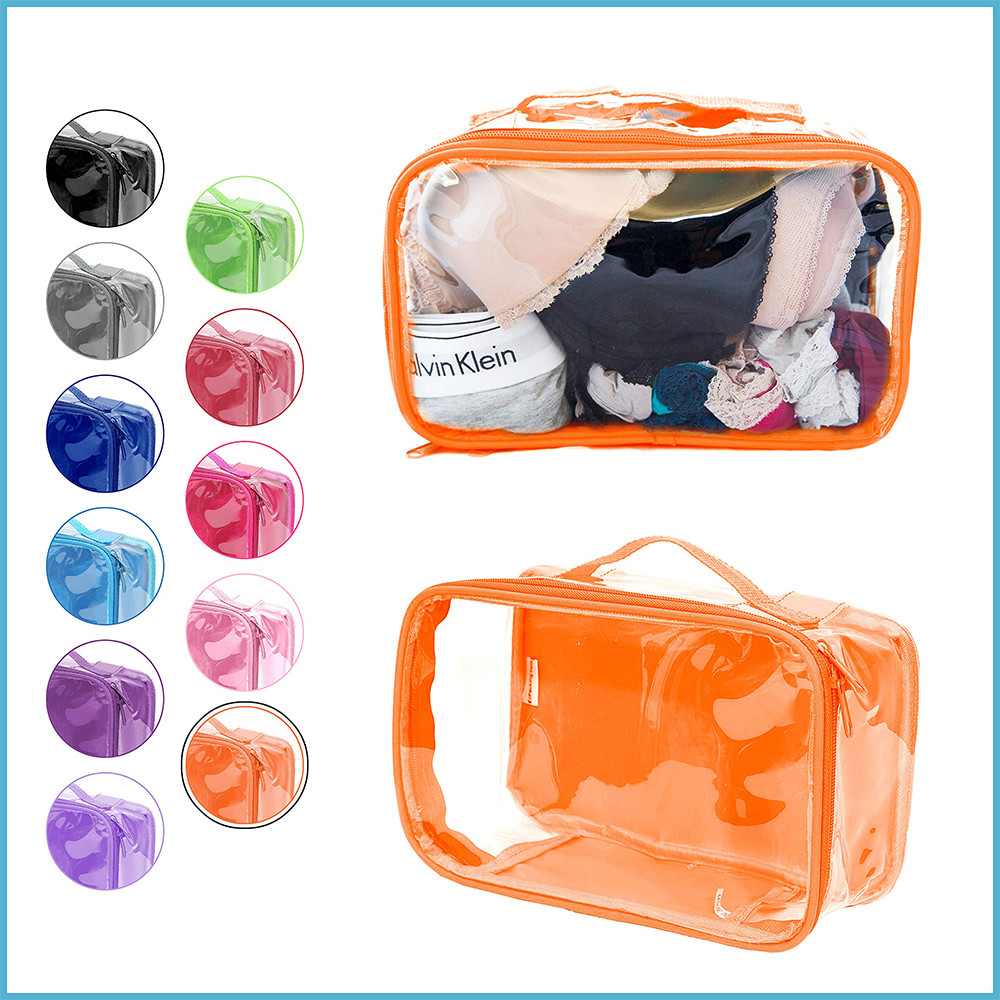 Waterproof Plastic Bag PVC Cosmetic Bag Brushes Organizer