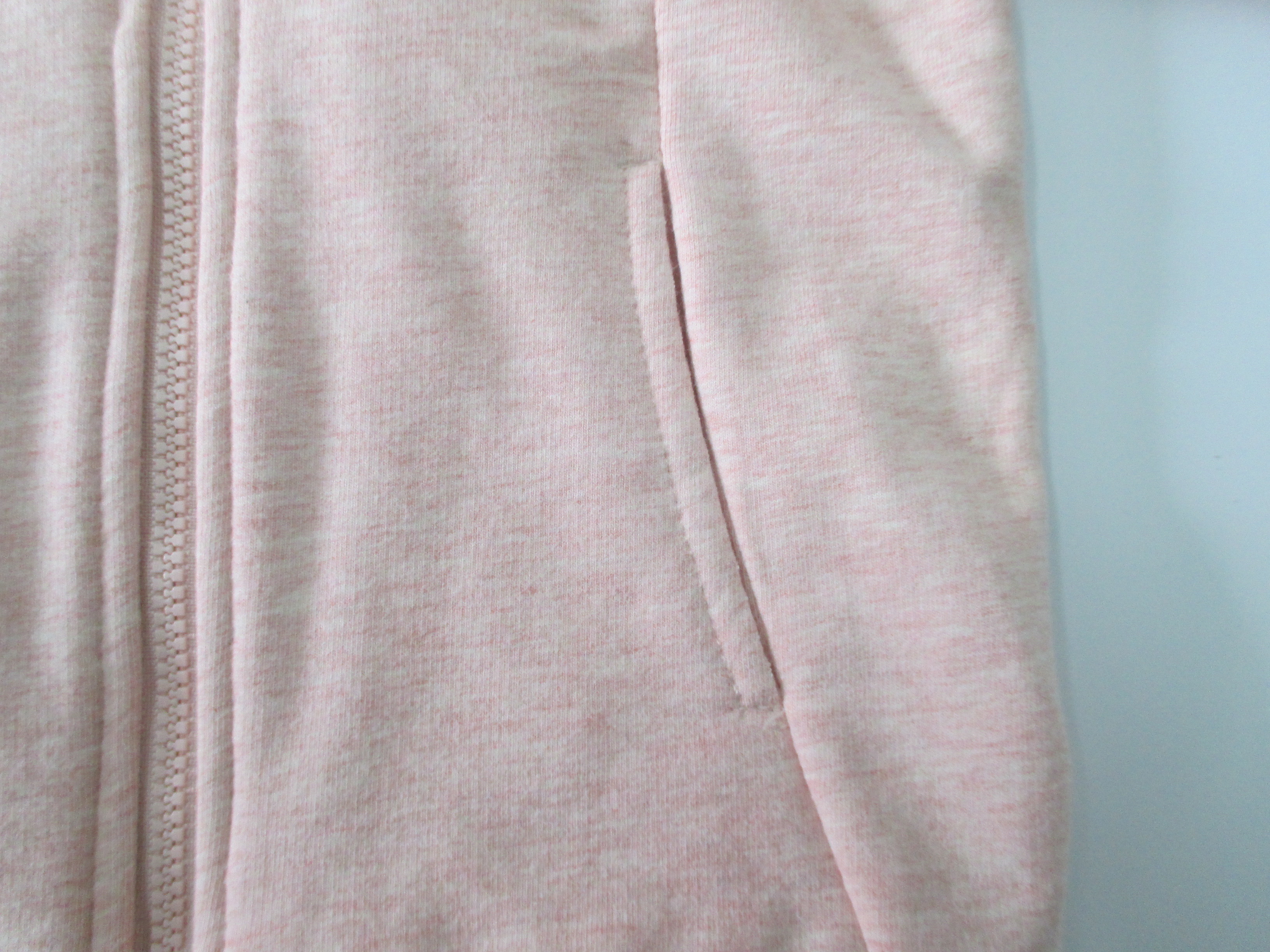 French Terry Hooded Autumn Melange Pink Baby Jacket Long Sleeve