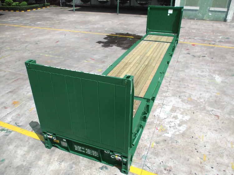 70 cbm Capacity 40' Fixed Corner Post Flat Rack Flatrack Shipping Container 500KGS Max Gross Weight
