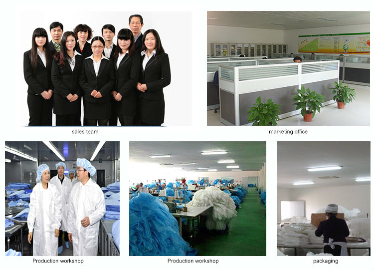 Factory price single use non woven isolation gown with knitted cuff