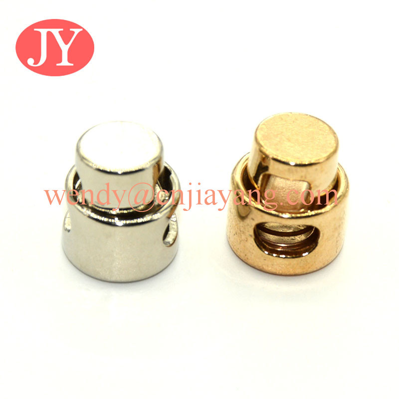 jiayang Wholesale antique brass metal draw cord end lock stopper