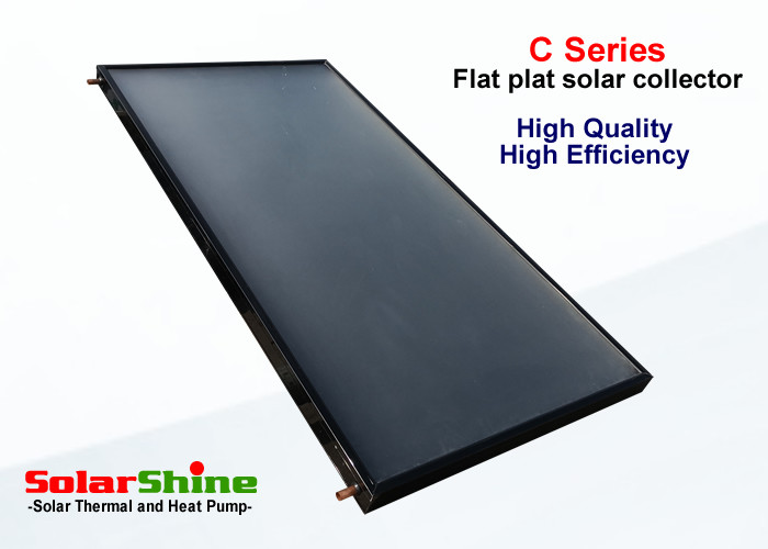 Chrome Flat Panel Solar Collector , Stable Heat Pipe Solar Collector