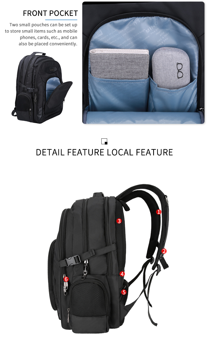 Hot sale men's large capacity waterproof laptop business travel backpack Bag