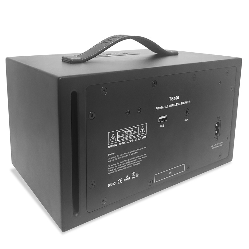 Compact Portable Solid Wooden Bluetooth Speaker For Home With Rechargable Battery
