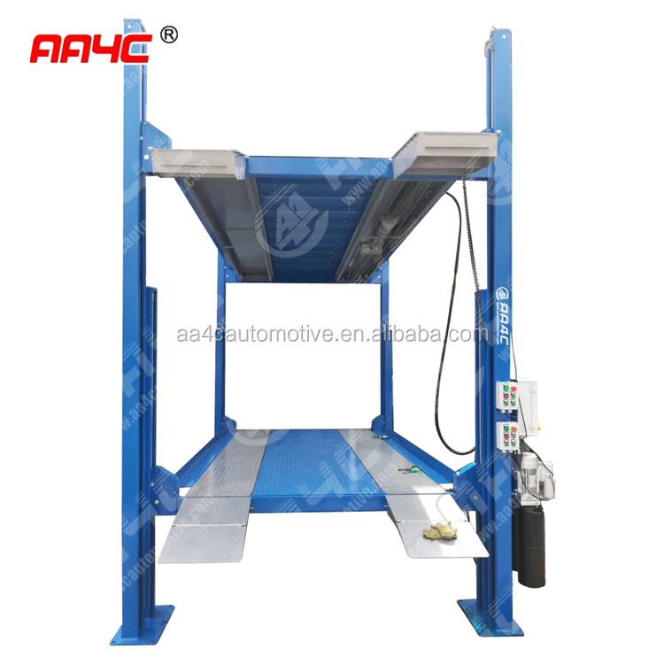 AA4C 4 Post Triple Car Parking Lift Auto Parking System Car Storage System
