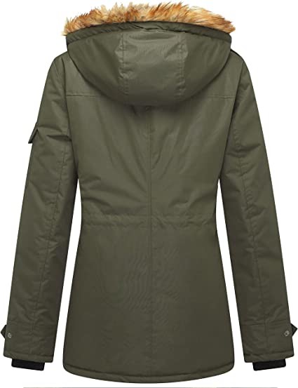 100% Oxford Synthetic Material Womens Long Puffer Coat Parka With Detachable Hood