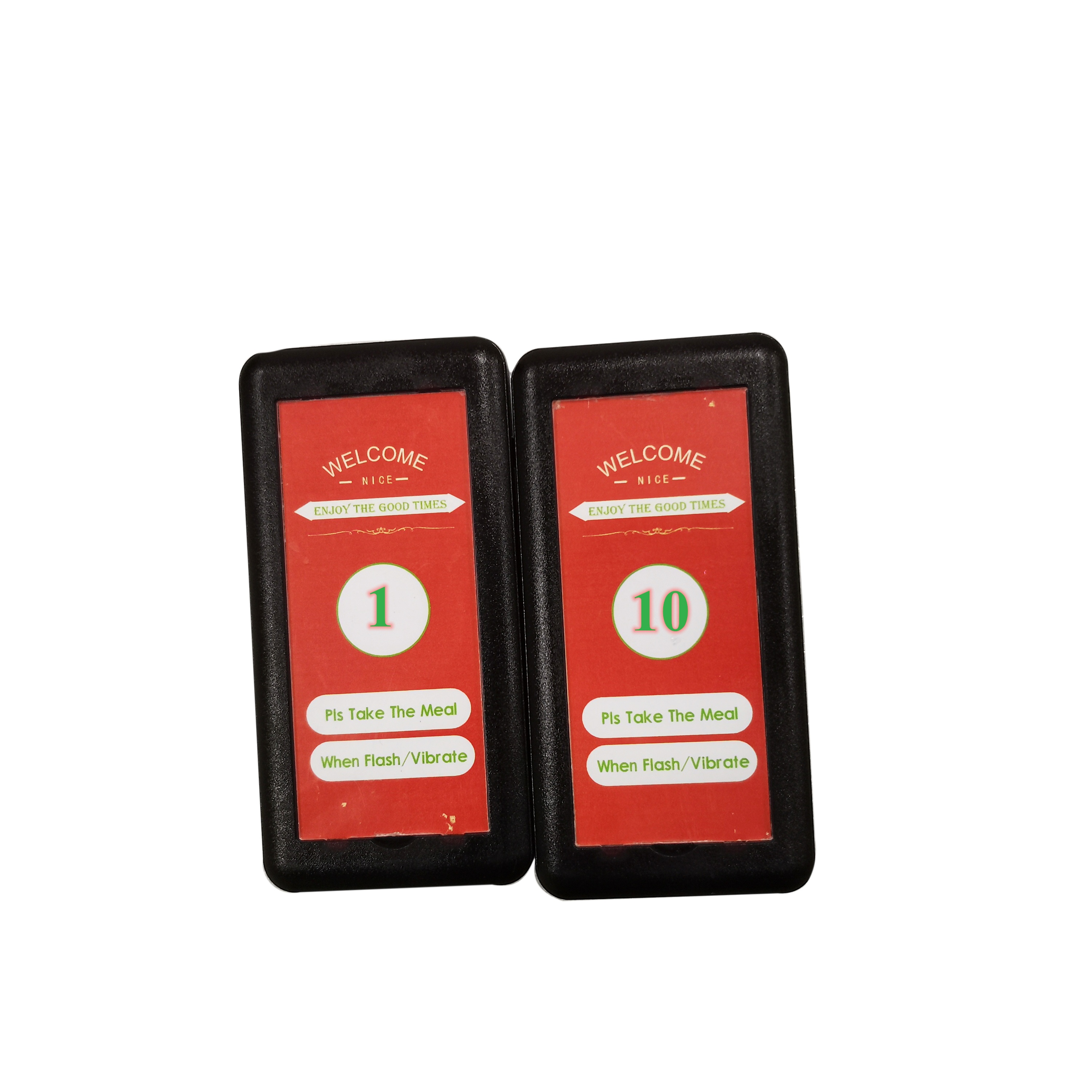 16 Vibrating Coaster Pagers for Customer Queuing Wine Red Pager and 300mAh Lithium Battery