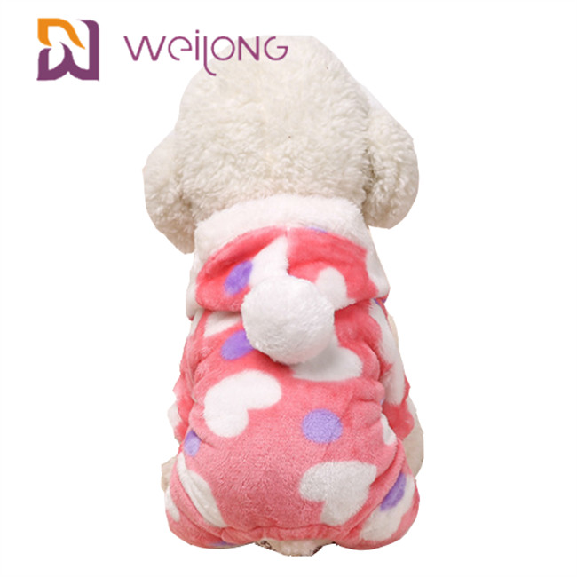 Customizable 100% Poly Print Pet Pajama For Autumn / Winter Dog Flannel Pajamas