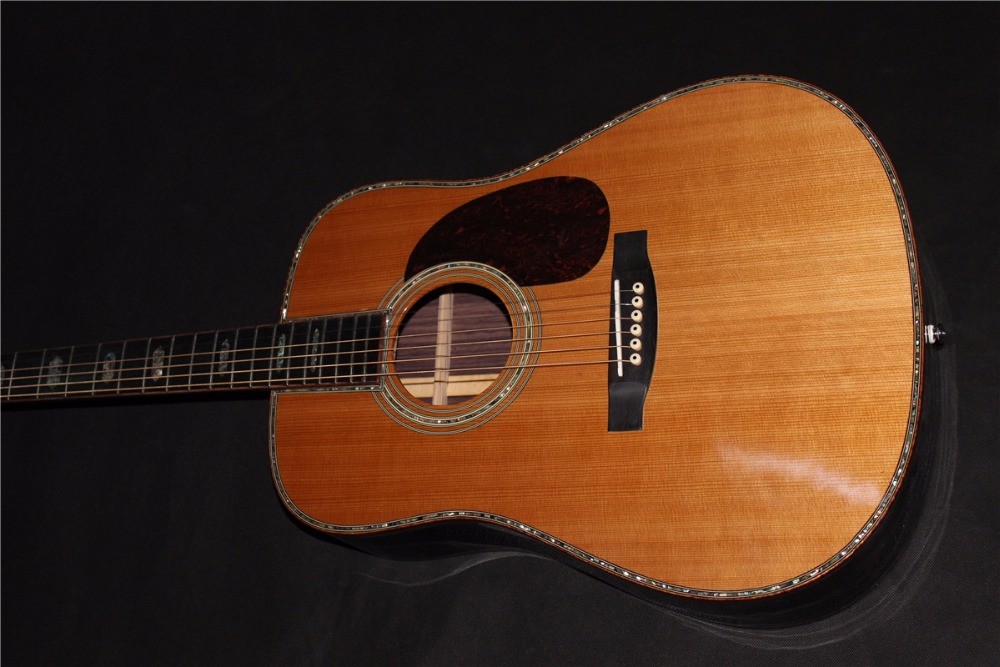 Custom guitar factory Top Quality ALL Solid Spruce Top AAAA Rosewood Back & Sides Acoustic D45 guitar