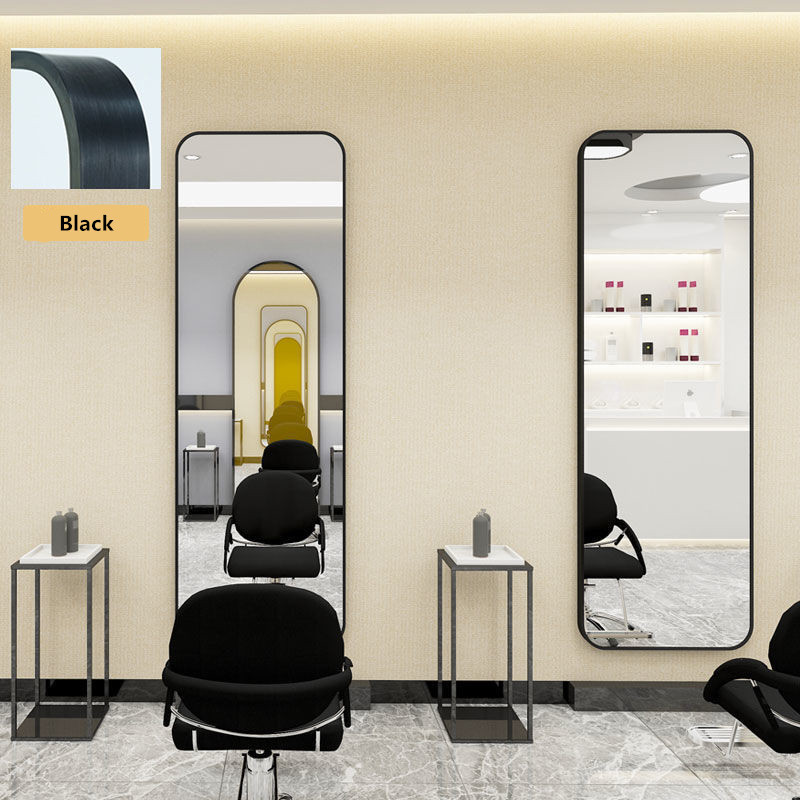 Brushed Rectangular Shape Aluminium Mirror Frame Profile Large Size For Barbershop