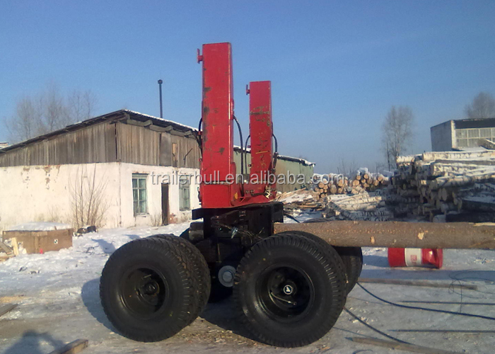 Auto Couple Hook Tractor Refitted Log Trailer For Timber Transport In Africa And Russia