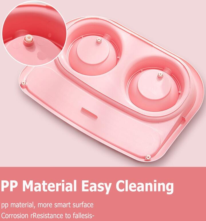 Lovely Personalized portable pet dog food water bowl ceramic plastic, Drink Dispenser Dog Cat Feeder Water Bowl, pet bow