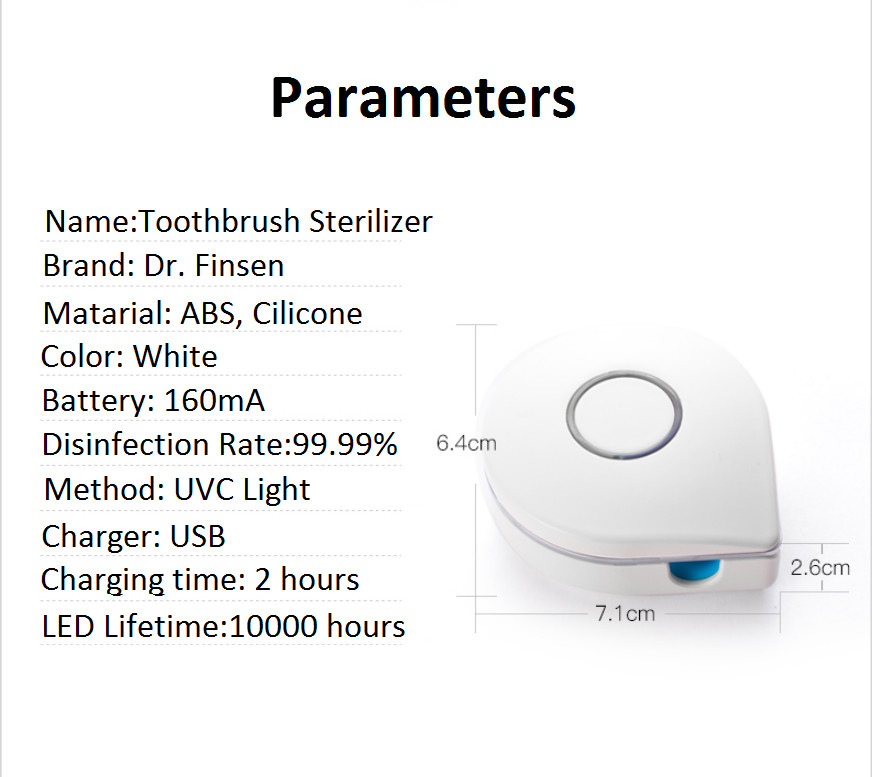 Toothbrush Sterilizer UVC Light Bulb 275nm Ultraviolet Light Disinfection Rate 99.99%