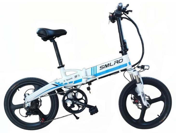 Black Red Foldable Electric Bike , Mini Foldable Bicycle LCD Digital Display