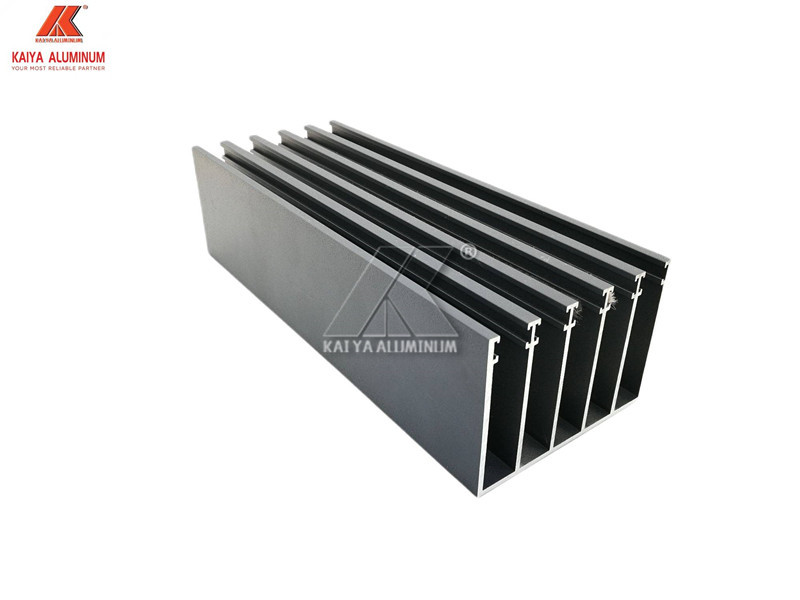 Alloy Sliding Door Profile Aluminium Window Extrusions Black Powder Coating