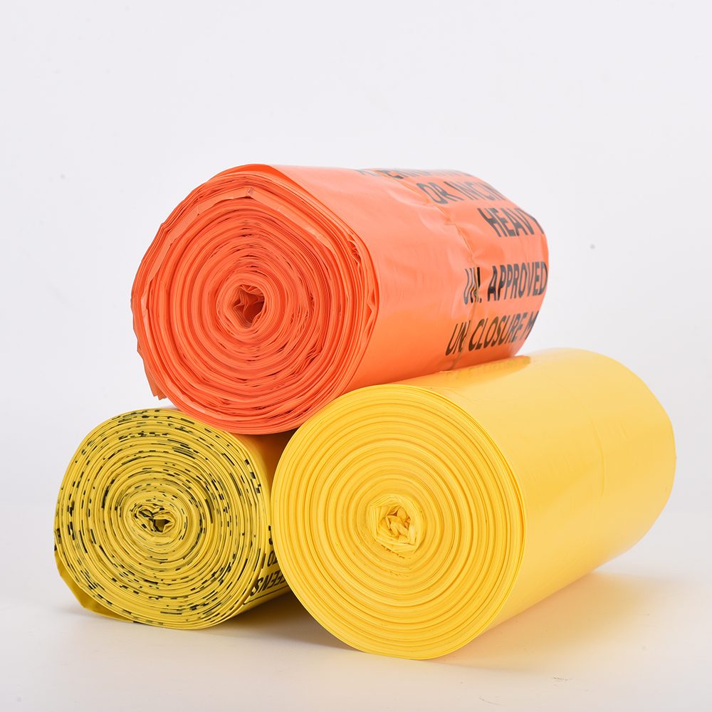 Customized PE Medical Biohazard Waste Bags Perfect Mechanical Resistance And Opacity For Hospital