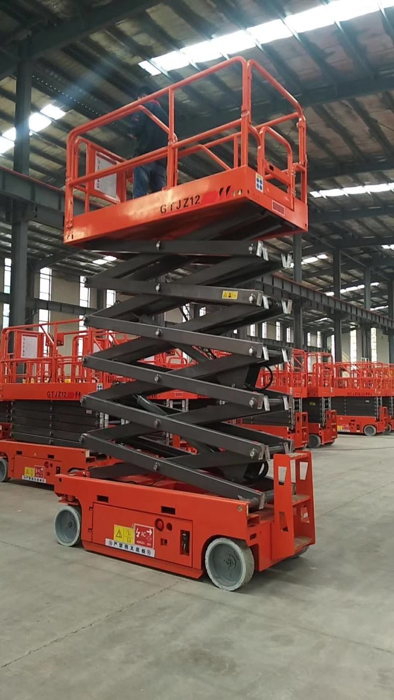 6m Electric Mini Scissor Lift Self Propelled Elevating Work Platforms CE ISO9001 SGS
