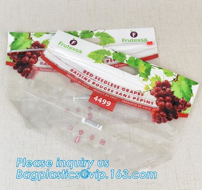 cpp printed slider zip lock vegetable fruit bag, grape packing bags/ fresh grape packaging bag, food preservation slider