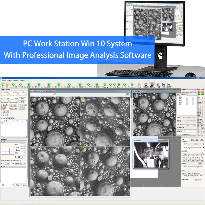 8x-800000x Emission Scanning Electron Microscope Schottky Gun A63.7080 Std Feg Sem