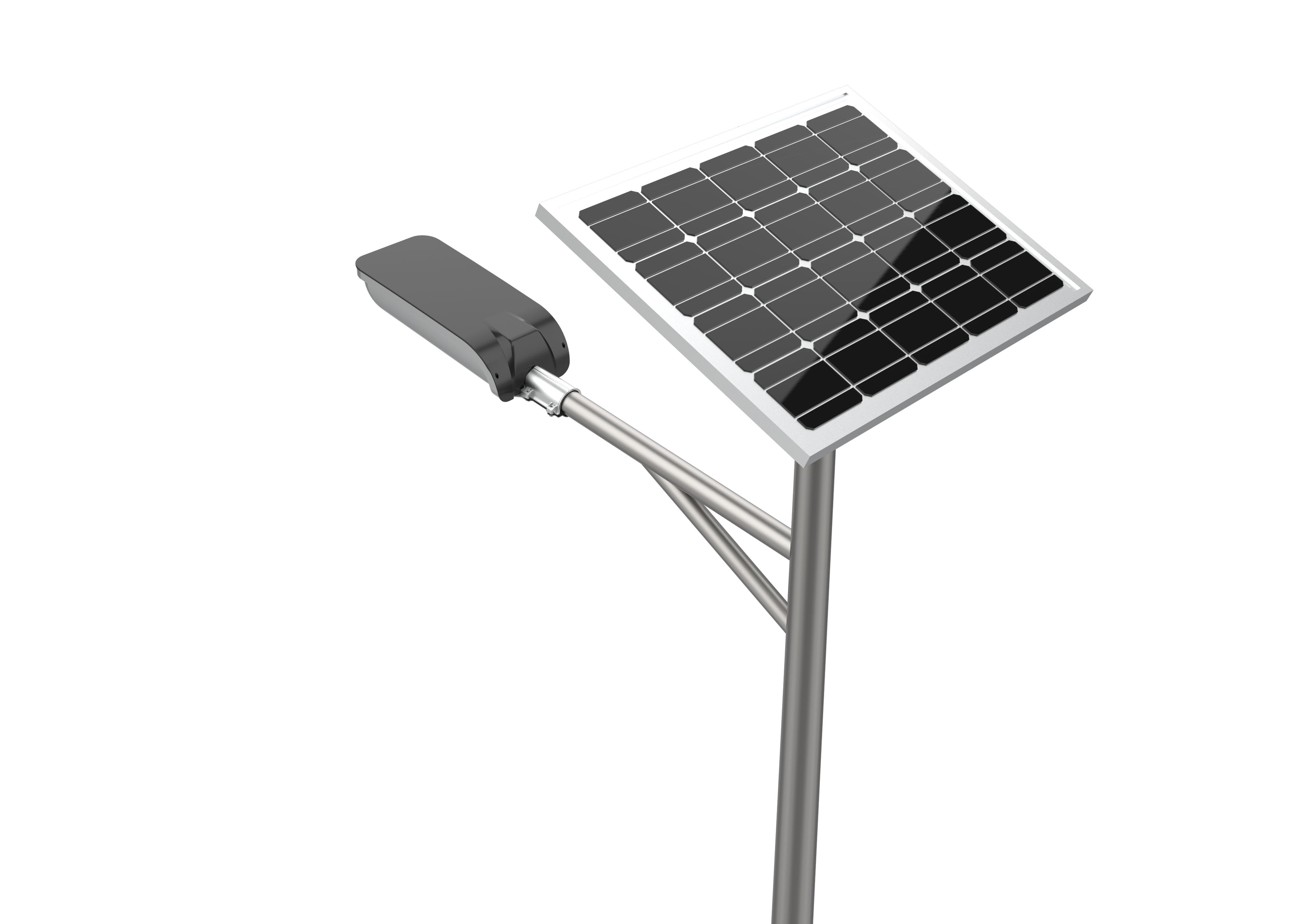 Parking Lot Fast Charging LED Outdoor Solar Street Light 180lm 6000K For Street Highway