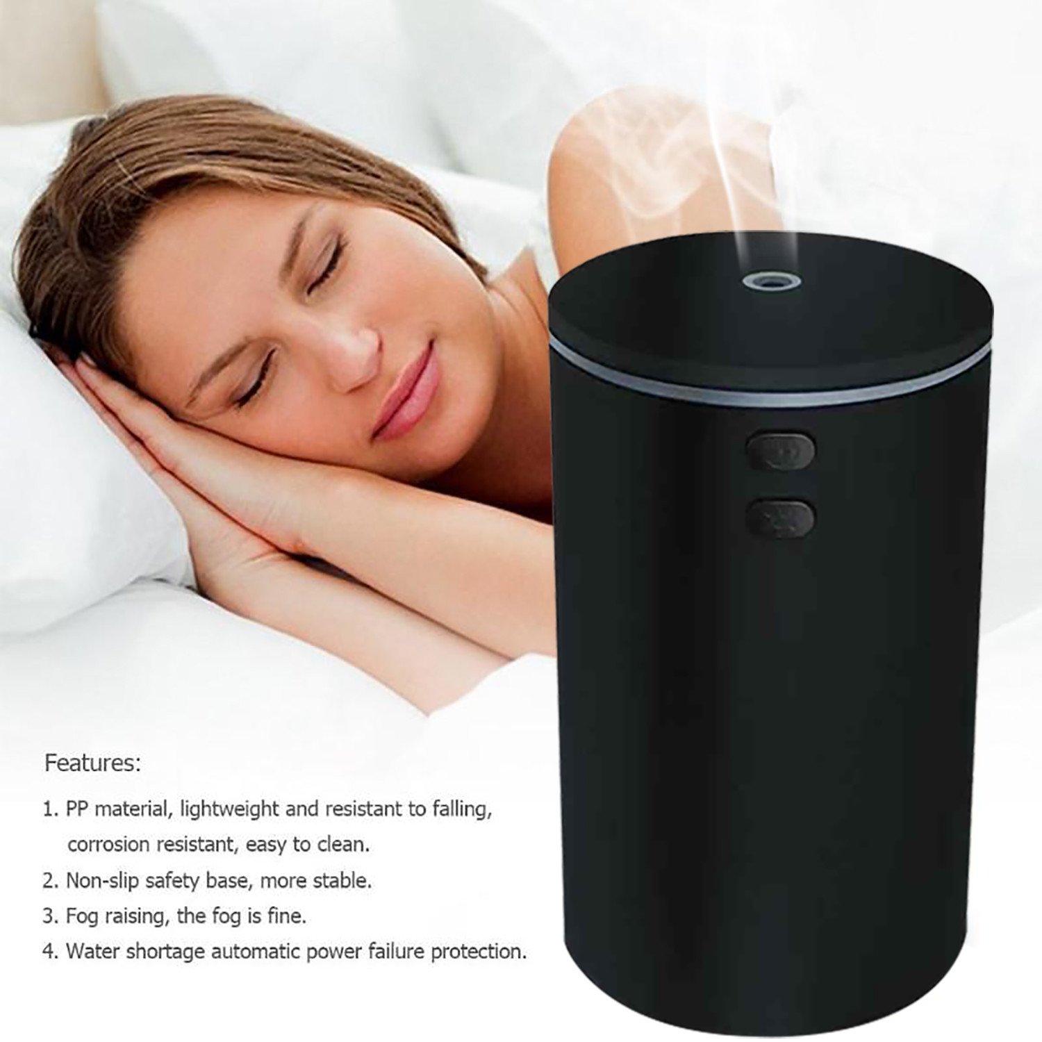 Mini 100ML USB Wood Grain Aromatherapy Diffuser Waterless Auto Shut-off Cool Mist Humidifier For Car