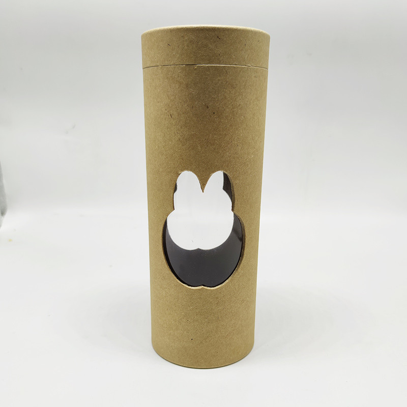 Custom T Shirt Kraft Paper Cans Packaging Biodegradable With Clear Window
