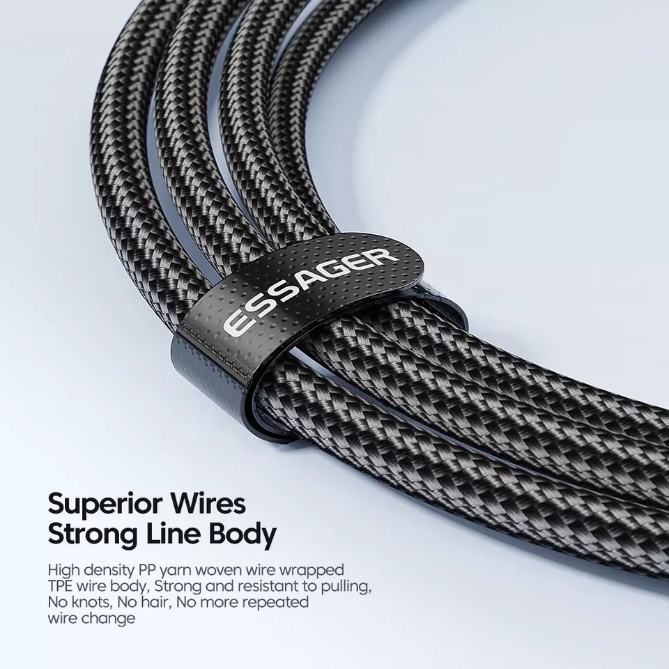 Sunset USB Charging Data Cable 100W 60W Type C To Type C Cable For Mbk Huawei