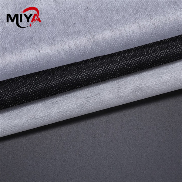 Double Dot Middle 100gsm Nonwoven Interlining Fabric Thermal Bond