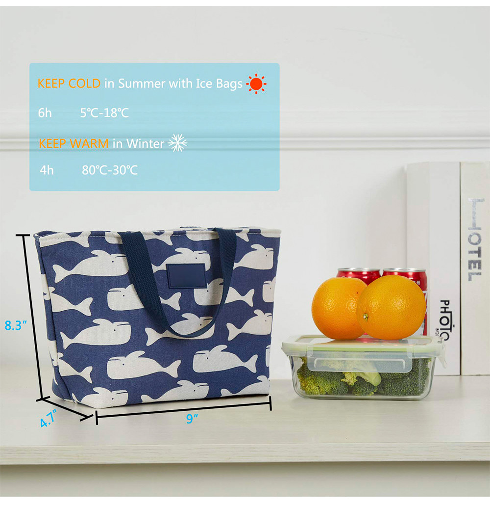 Leakproof Canvas Insulated Thermal Cooler Bag For Work