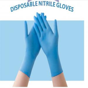Buy cheap Blue 3.0g/3.5g/4.0g/4.5g/5.0g texfured finger Disposable Nitrile Gloves XS, S,M,L,XL,XXL for non-medical use product