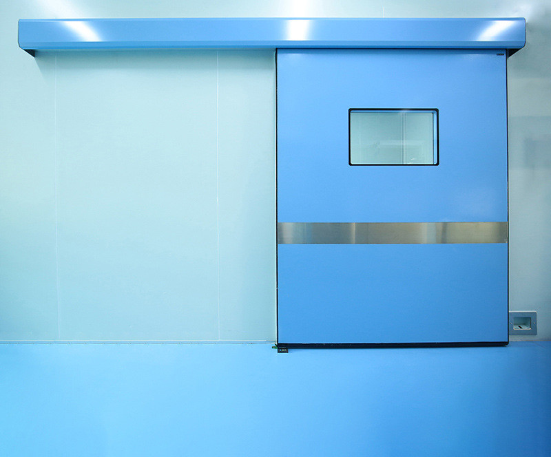 220V Automatic Swing Door 350mm/Sec Aluminum Cleanroom Door